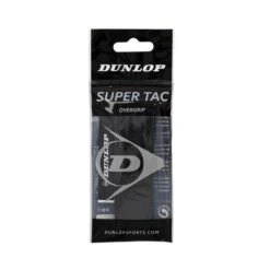 Dunlop Overgrip Super Tac 0.5mm (extrem Griffig, Feuchtigkeitsabsorbierend) Schwarz - 1 Stück