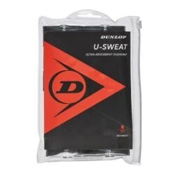 Dunlop Overgrip U-Sweat 0.5mm - Feuchtigkeitsabsorbierend, Griffig - Schwarz 12er Clip-Beutel