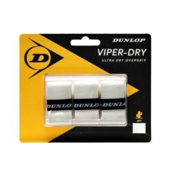 Dunlop Overgrip Viper Dry 0.6mm (ultra Trocken Und Haltbar) Weiss - 3 Stück