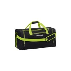 Erima Sporttasche Squad (Größe L - 70 Liter) Schwarz/grün 65x32x32cm
