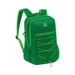 Erima Rucksack Squad - Multifunktionsrucksack Mit Doppel-Reißverschluss - Smaragdgrün 30x18x45cm