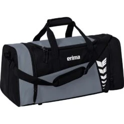 Erima Sporttasche Six Wings (Größe S - 28 Liter) Grau/schwarz 49x23x25cm
