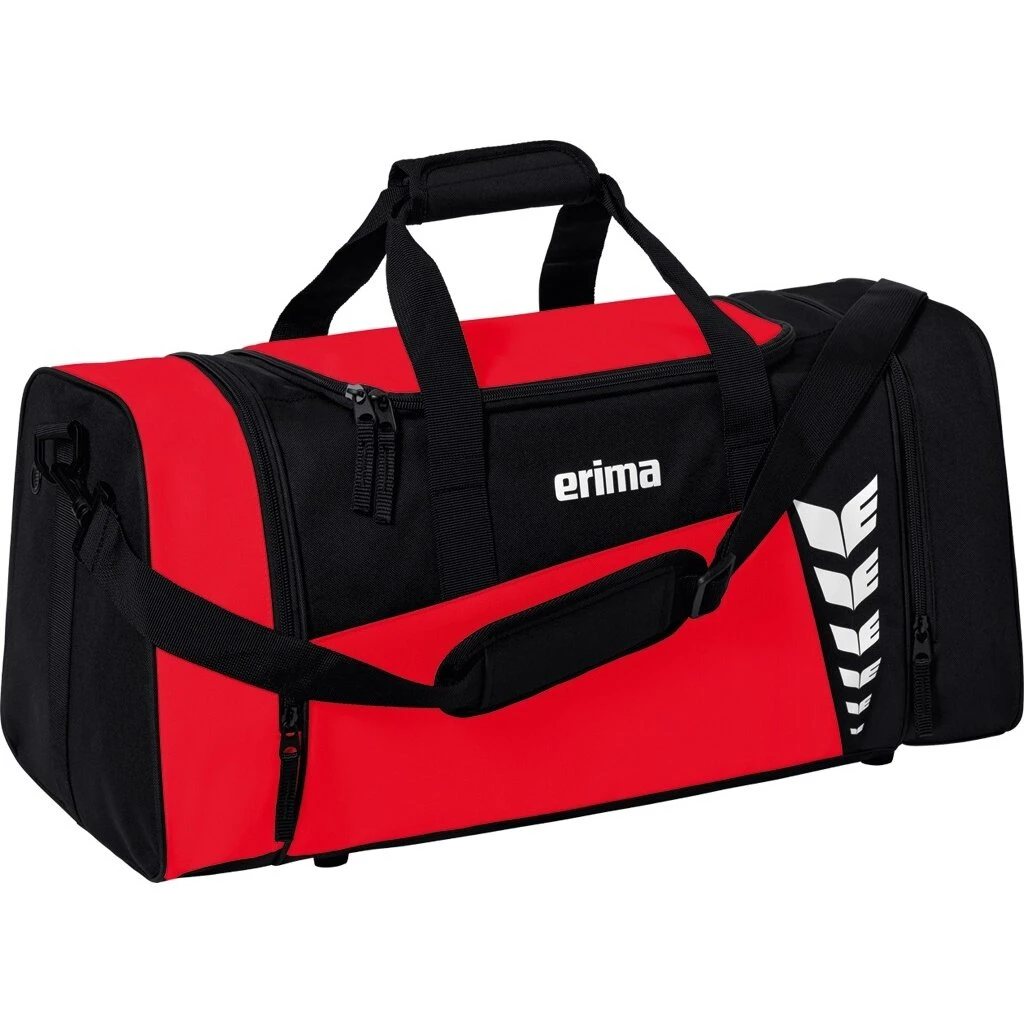 Erima Sporttasche Six Wings (Größe S - 28 Liter) Rot/schwarz 49x23x25cm 1 Erima Sporttasche Six Wings (Größe S - 28 Liter) Rot/schwarz 49x23x25cm