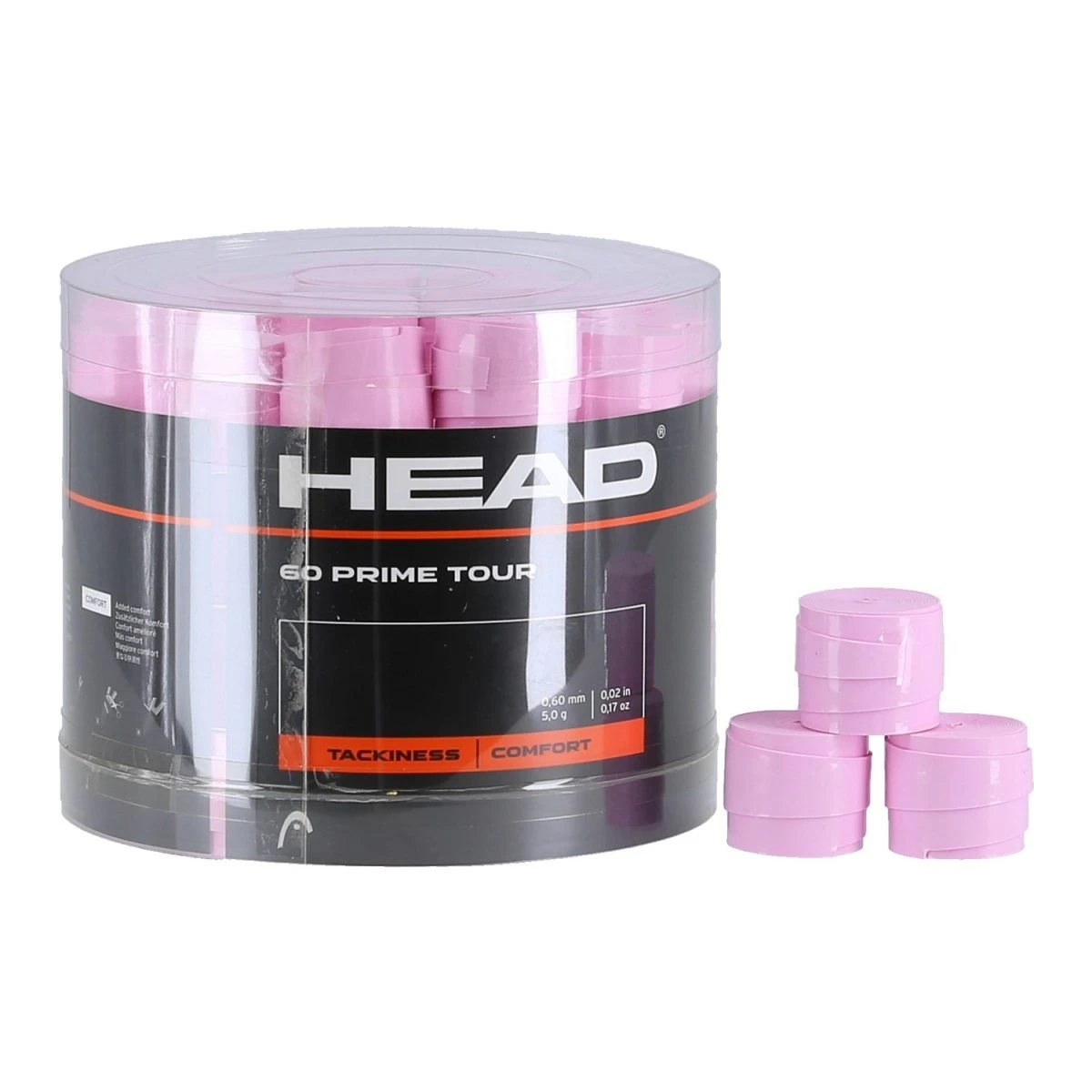 Head Overgrip Prime Tour 0.6 Mm (Komfort, Griffigkeit) Pink 60er Dose 1 Head Overgrip Prime Tour 0.6 Mm (Komfort, Griffigkeit) Pink 60er Dose