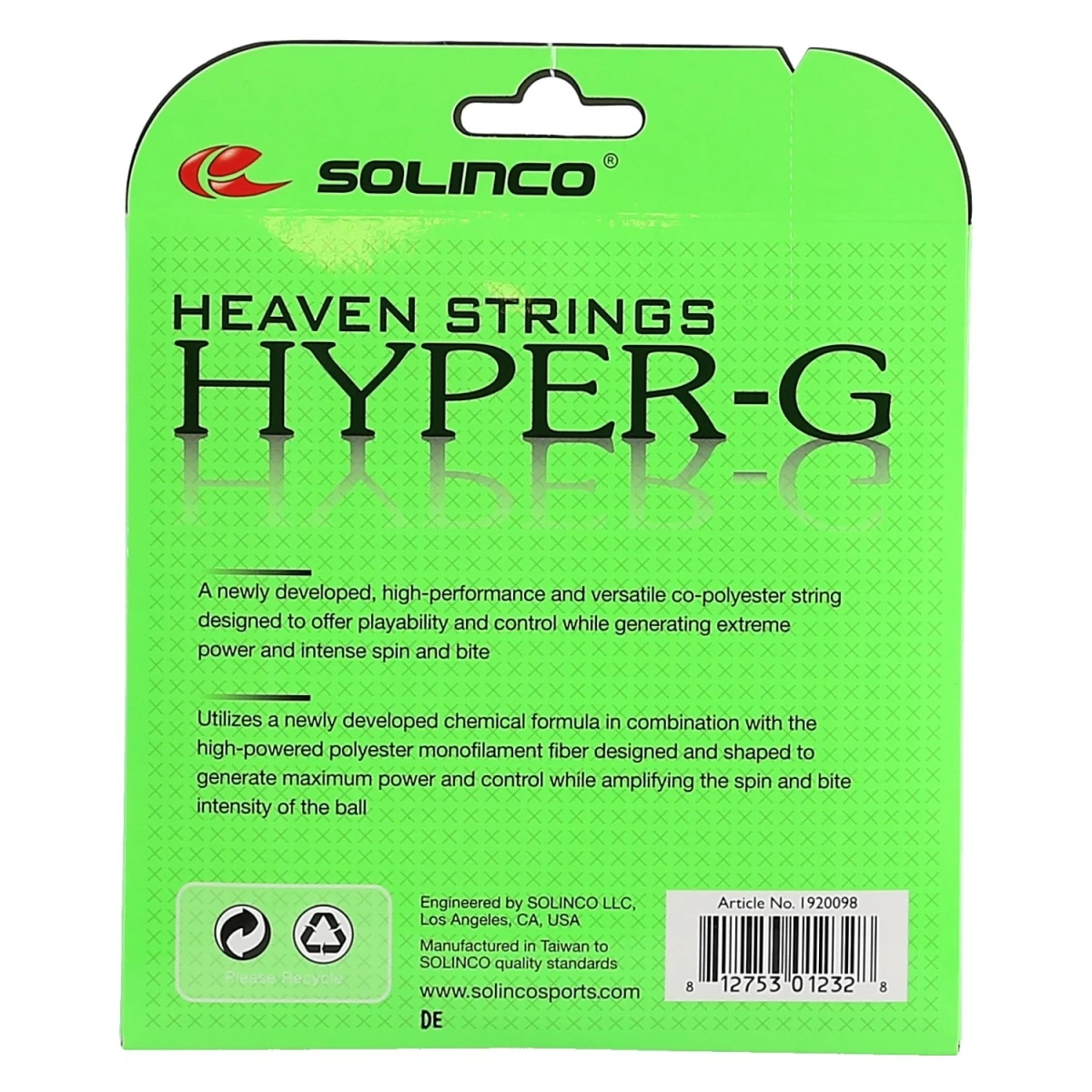 Besaitung Mit Tennissaite Solinco Hyper G Grün 8 Besaitung Mit Tennissaite Solinco Hyper G Grün – Bild 8