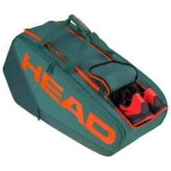 Head Tennis-Racketbag Pro Racquet Bag XL (Schlägertasche, 3 Hauptfächer) 2023 Cyangrün/orange 12er -Deutschland Our Tennis Gear Verkaufs-Shop Head 260203 DYFO Pro Racquet Tasche 3 1000x1000 1