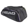 Head Tennis-Racketbag Tour Team (Schlägertasche, 3 Hauptfächer) Schwarz/lila 12R