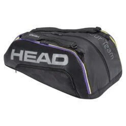 Head Tennis-Racketbag Tour Team (Schlägertasche, 3 Hauptfächer) Schwarz/lila 12R