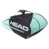 Head Tennis-Racketbag Tour Team (Schlägertasche, 3 Hauptfächer) Schwarz/mint 12R
