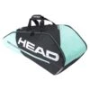 Head Tennis-Racketbag Tour Team (Schlägertasche, 2 Hauptfächer) Schwarz/mint 6R