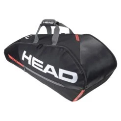 Head Tennis-Racketbag Tour Team (Schlägertasche, 2 Hauptfächer) Schwarz/orange 6R