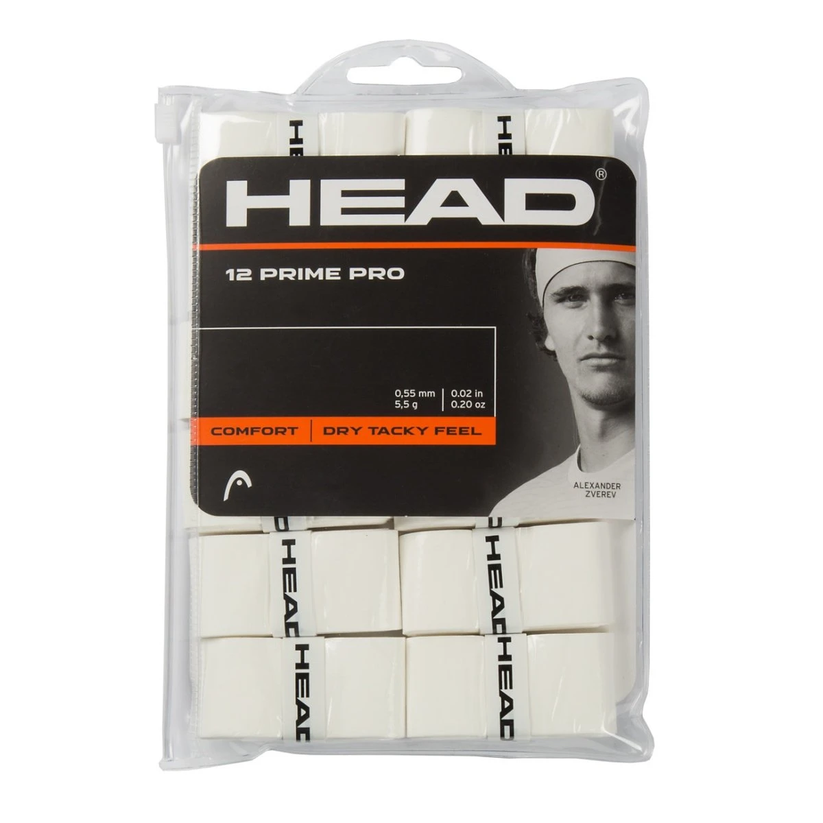 Head Overgrip Prime Pro 0.55mm Weiss 12er Clip-Beutel 1 Head Overgrip Prime Pro 0.55mm Weiss 12er Clip-Beutel