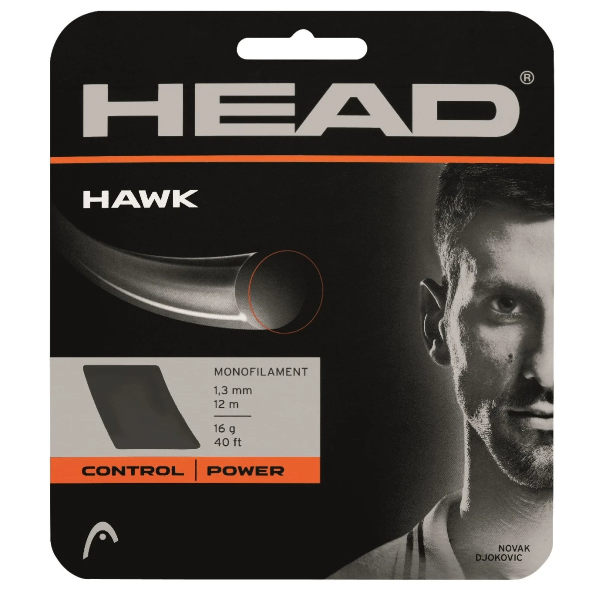 Besaitung Mit Tennissaite Head Hawk (Haltbarkeit+Power) Grau 1 Besaitung Mit Tennissaite Head Hawk (Haltbarkeit+Power) Grau