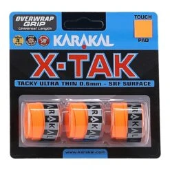 Karakal Overgrip X-Tak 0.6mm Orange 3er