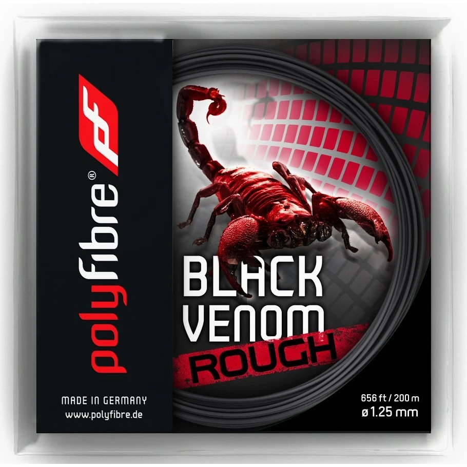 Besaitung Mit Polyfibre Black Venom Rough 1 Besaitung Mit Polyfibre Black Venom Rough