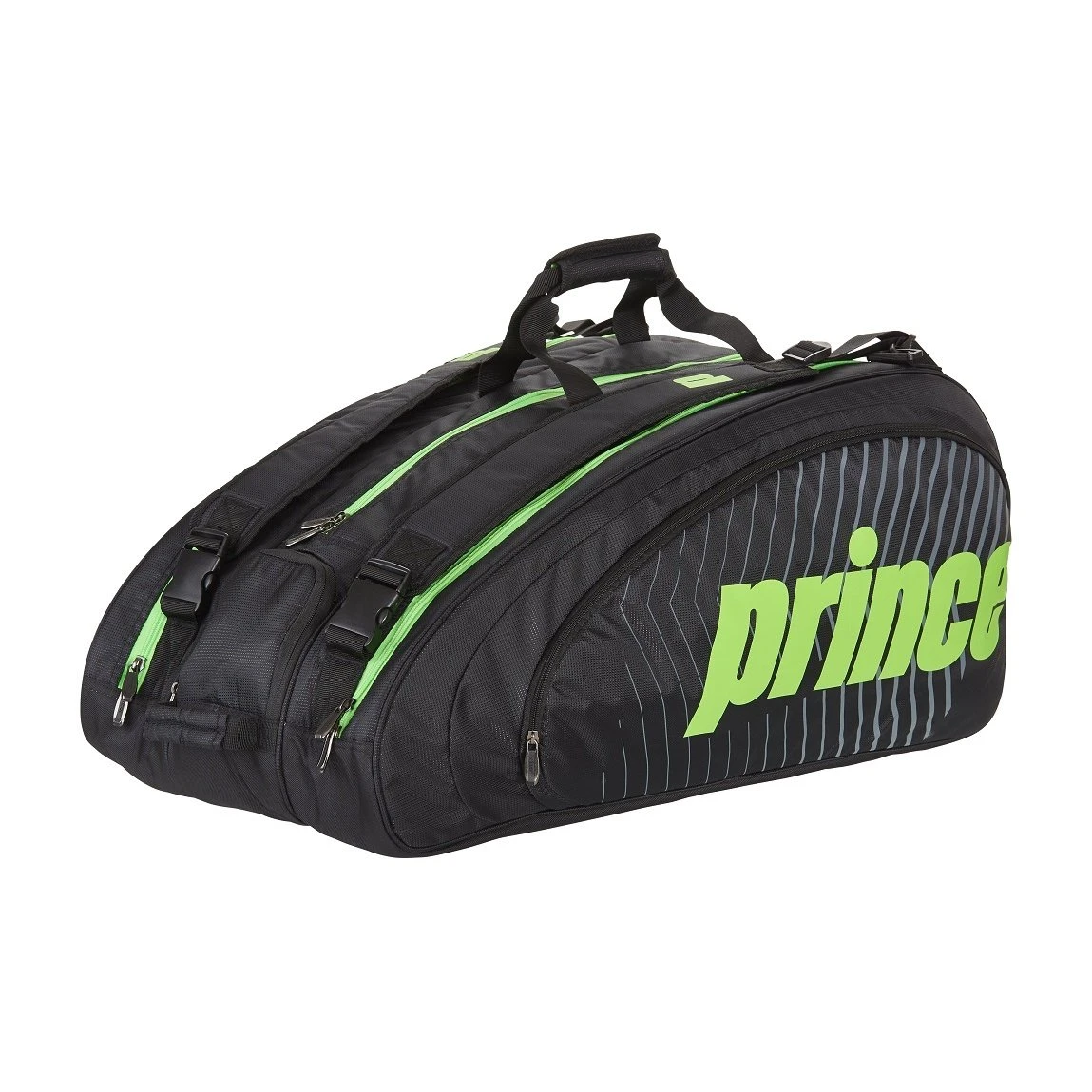 Prince Tennis-Racketbag Tour Challenger (Schlägertasche, 3 Hauptfächer) Schwarz/grün 12er 5 Prince Tennis-Racketbag Tour Challenger (Schlägertasche, 3 Hauptfächer) Schwarz/grün 12er – Bild 5