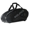 Solinco Racketbag Tour Team Blackout (Schlägertasche, 3 Hauptfächer, Thermofach, Schuhfach) Schwarz 15er