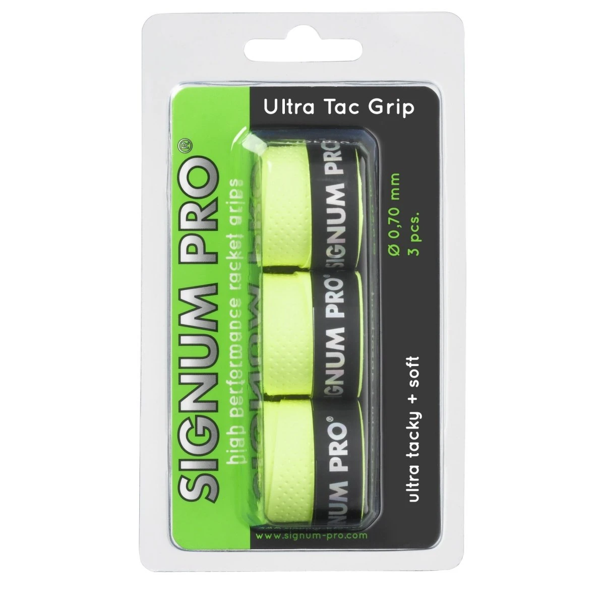 Signum Pro Overgrip UltraTac 0.70mm Gelb 3er 1 Signum Pro Overgrip UltraTac 0.70mm Gelb 3er