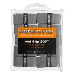 Signum Pro Overgrip Wet Soft 0.60mm Grau 10er Clip-Beutel