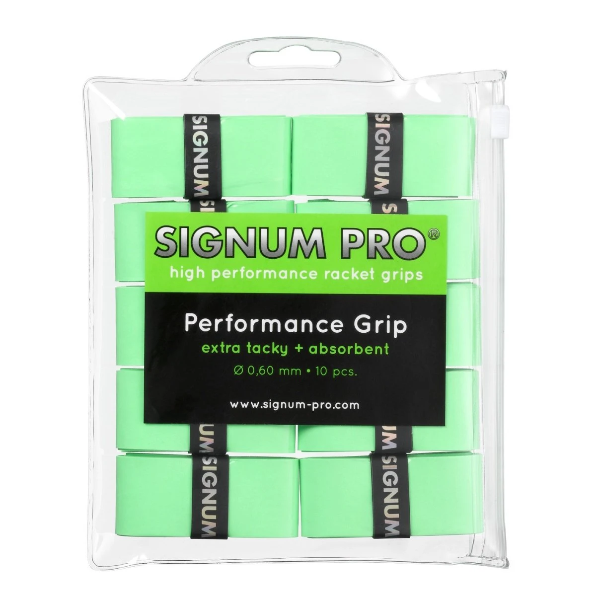 Signum Pro Overgrip Performance 0.6mm Limegrün 10er Clip-Beutel 1 Signum Pro Overgrip Performance 0.6mm Limegrün 10er Clip-Beutel