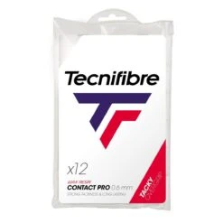 Tecnifibre Overgrip Contact Pro 0.6mm (Griffigkeit) Weiss - 12er Zip Beutel