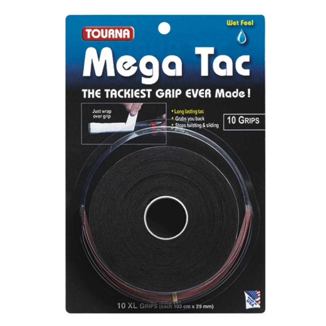 Tourna Overgrip Mega Tac Schwarz 10er 1 Tourna Overgrip Mega Tac Schwarz 10er