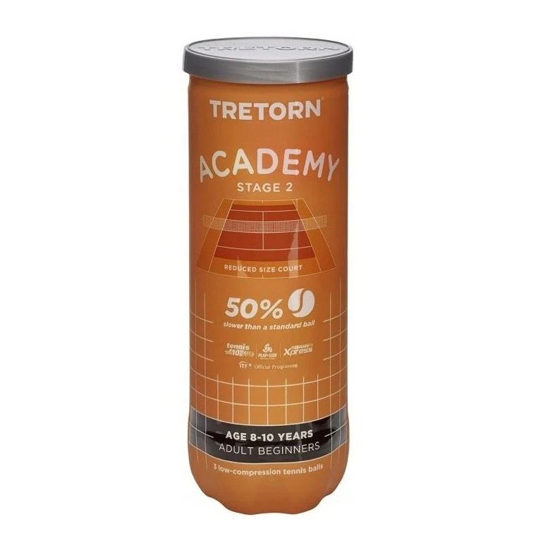 Tretorn Methodikbälle Stage 2 Academy Gelb/orange Dose 24x3er Im Karton – Bild 3