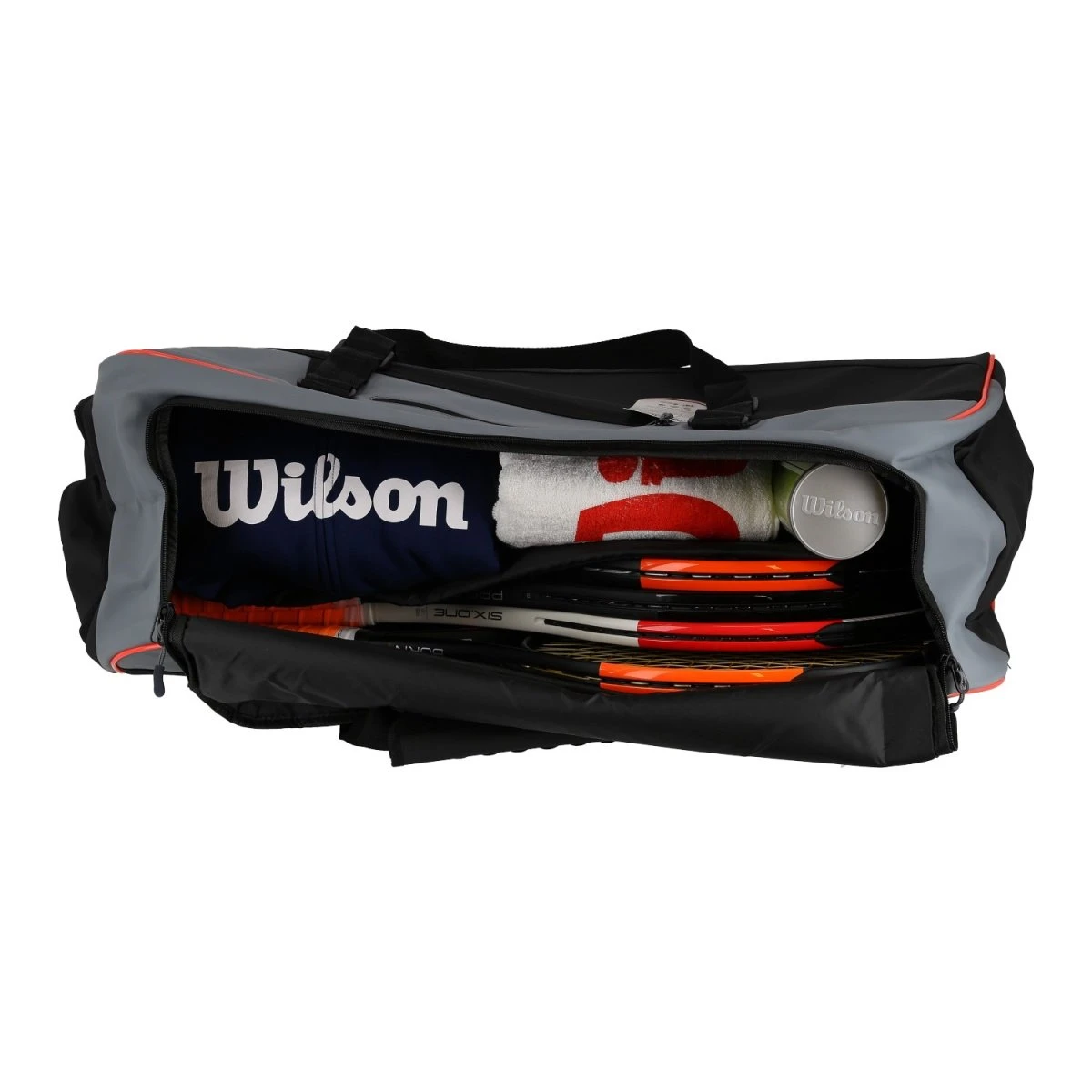 Wilson Tennistasche Clash Duffel Large Schwarz/grau 3 Wilson Tennistasche Clash Duffel Large Schwarz/grau – Bild 3