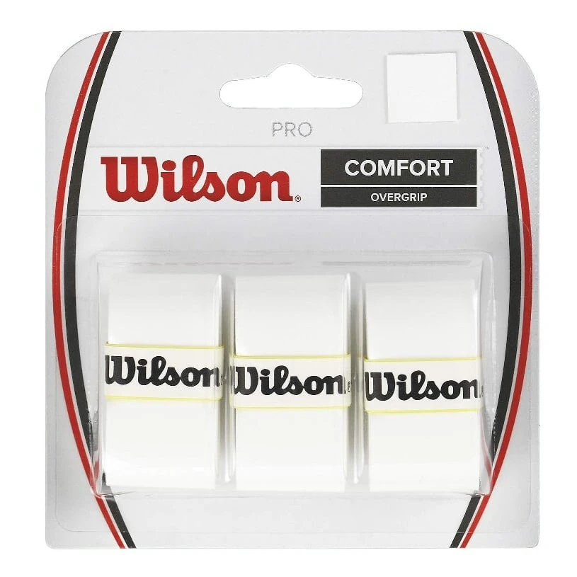 Wilson Overgrip Pro 0.6mm (Komfort/glatt/leicht Haftend) Weiss 3er 1 Wilson Overgrip Pro 0.6mm (Komfort/glatt/leicht Haftend) Weiss 3er