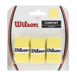 Wilson Overgrip Pro 0.6mm (Komfort/glatt/leicht Haftend) Gelb 3er