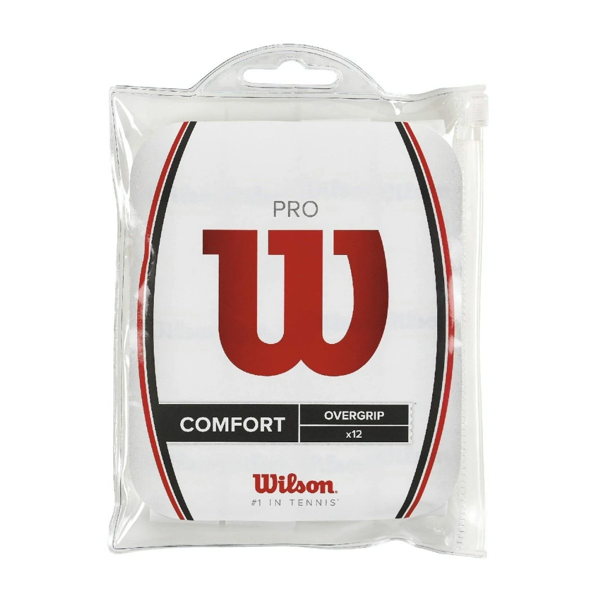 Wilson Overgrip Pro 0.6mm (Komfort/glatt/leicht Haftend) Weiss 12er Clip-Beutel 1 Wilson Overgrip Pro 0.6mm (Komfort/glatt/leicht Haftend) Weiss 12er Clip-Beutel