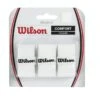 Wilson Overgrip Profile 0.6mm (Komfort/geprägtes Profil/leicht Haftend) Weiss 3er