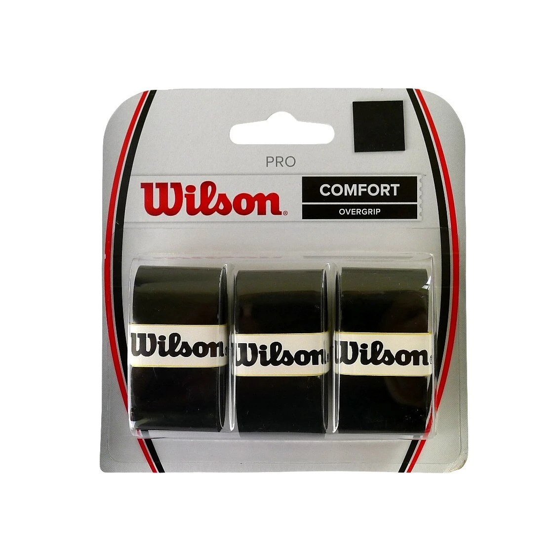 Wilson Overgrip Pro 0.6mm (Komfort/glatt/leicht Haftend) Schwarz 3er 1 Wilson Overgrip Pro 0.6mm (Komfort/glatt/leicht Haftend) Schwarz 3er