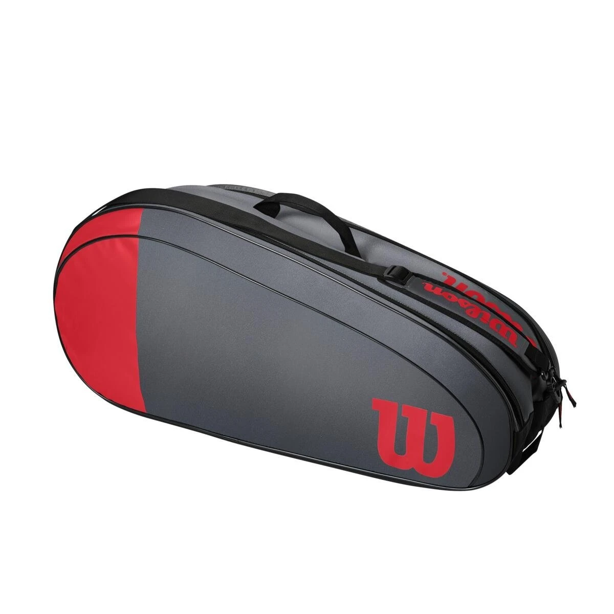 Wilson Tennis-Racketbag (Schlägertasche, 2 Hauptfächer) Team Grau/rot 6er 2 Wilson Tennis-Racketbag (Schlägertasche, 2 Hauptfächer) Team Grau/rot 6er – Bild 2