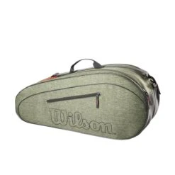 Wilson Tennis-Racketbag (Schlägertasche, 2 Hauptfächer) Team 2023 Dunkelgrün 6er