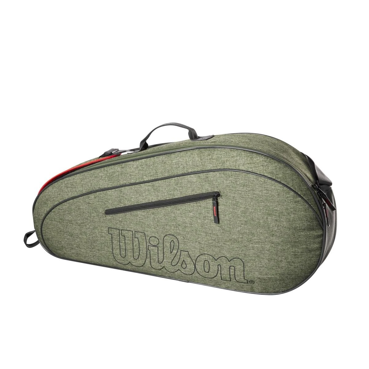 Wilson Tennis-Racketbag (Schlägertasche, 1 Hauptfach) Team 2023 Dunkelgrün 3er 1 Wilson Tennis-Racketbag (Schlägertasche, 1 Hauptfach) Team 2023 Dunkelgrün 3er