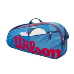 Wilson Tennis-Racketbag Kinder/Junior (Schlägertasche, 1 Hauptfach) 2023 Blau 3er -Deutschland Our Tennis Gear Verkaufs-Shop Wilson WR8023902 3PK Tasche203 1200x1200 1