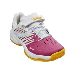 Deutschland Our Tennis Gear Verkaufs-Shop 10 Wilson Tennisschuhe Kaos 2.0 Klett Allcourt Pink/weiss Kleinkinder