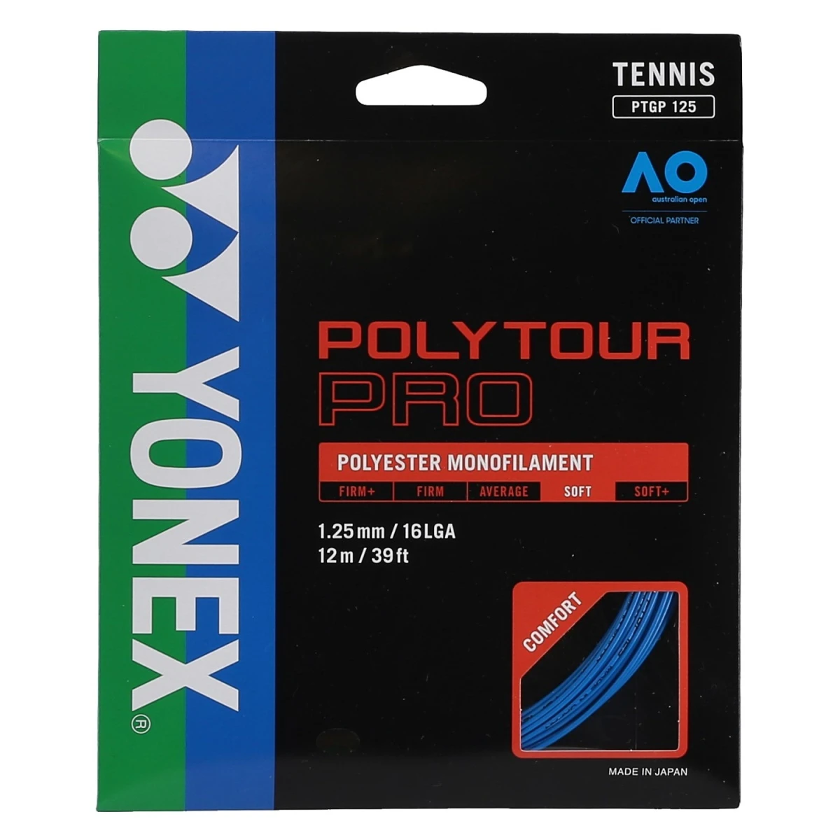 YONEX Besaitung Mit Tennissaite Poly Tour Pro (Haltbarkeit+Touch) Blau 1 YONEX Besaitung Mit Tennissaite Poly Tour Pro (Haltbarkeit+Touch) Blau