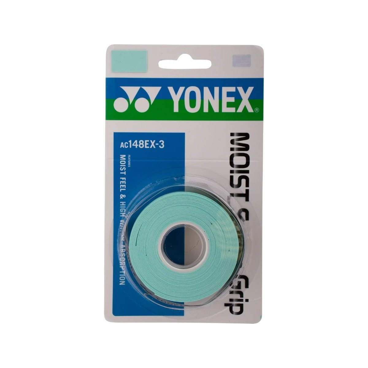 Yonex Overgrip Moist Super Grip 0.65mm Mintgrün 3er 1 Yonex Overgrip Moist Super Grip 0.65mm Mintgrün 3er