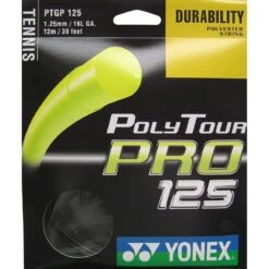 Bestseller 4 Besaitung Mit Tennissaite Yonex Poly Tour Pro (Haltbarkeit+Touch) Graphitegrau