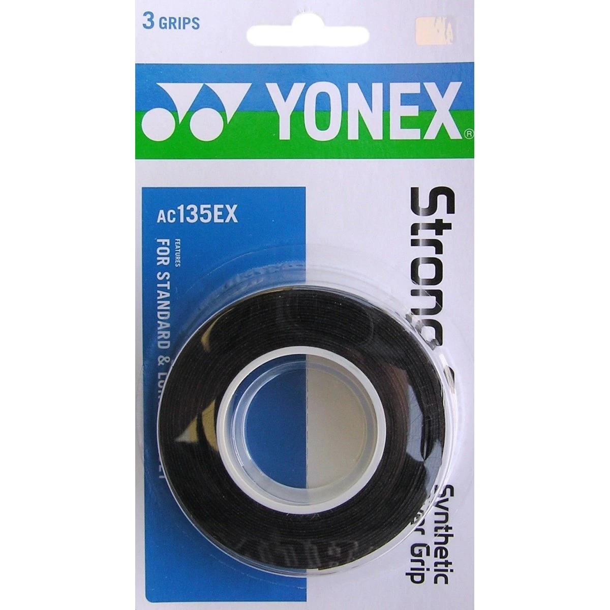 Yonex Overgrip Strong 0.6mm Schwarz 3er 1 Yonex Overgrip Strong 0.6mm Schwarz 3er